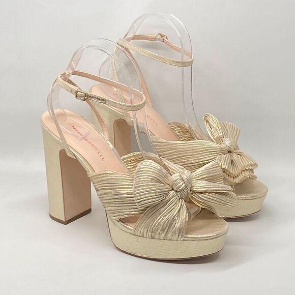 Loeffler Randall Natalia Pleated Platform Sandals size 8 - Picture 3 of 13